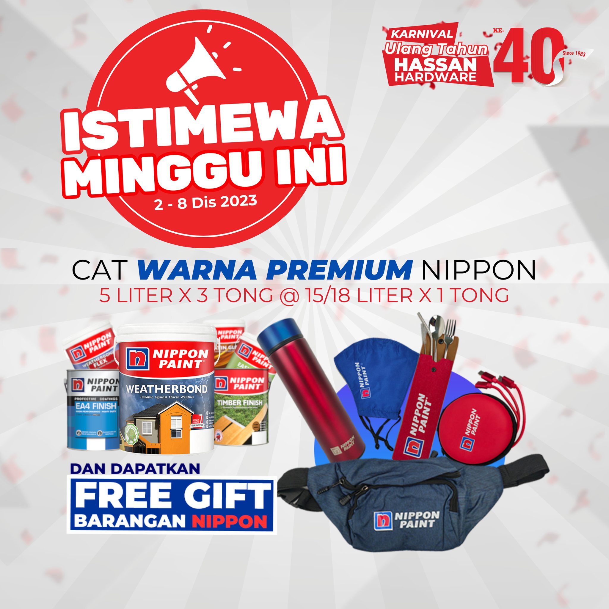 𝐏𝐑𝐎𝐌𝐎 𝐌𝐈𝐍𝐆𝐆𝐔 𝐈𝐍𝐈 𝐒𝐀𝐇𝐀𝐉𝐀! .. Pakat mari ke Hassan Hardware minggu ni